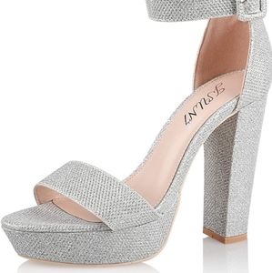 NWOB JSUN7 Women's Chunky Super High Heels Strappy Sandals PRICE FIRM